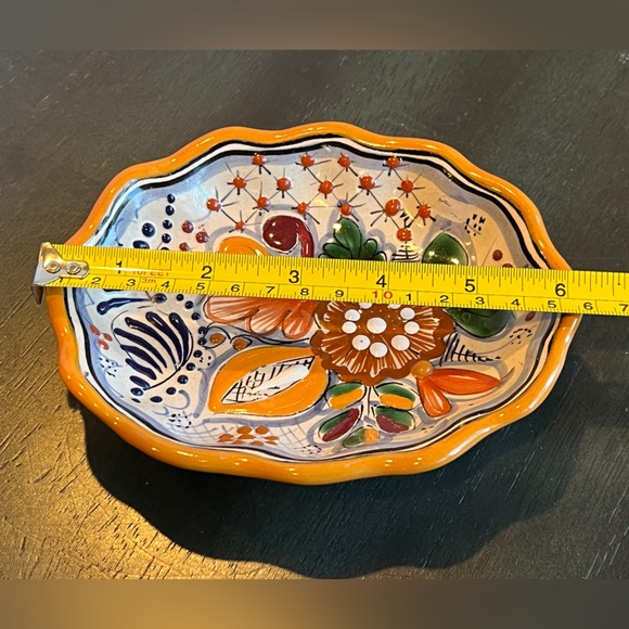 Del carmen Talavera Dipinto Amano Trinket Dish Tray Colorful. - Picture 2 of 7